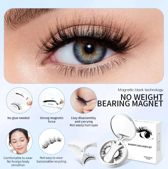 Magnetic Eyelash Kit with Storage & Applicator